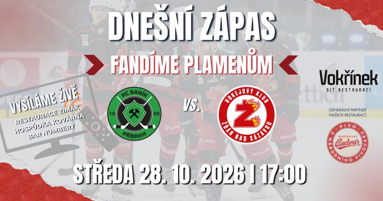 Dnešní zápas: HC Žďár nad Sázavou – Havlíčkův Brod